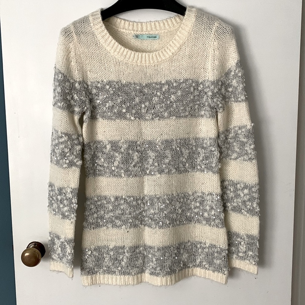 Sequined Maurice’s sweater, size small. Like new!